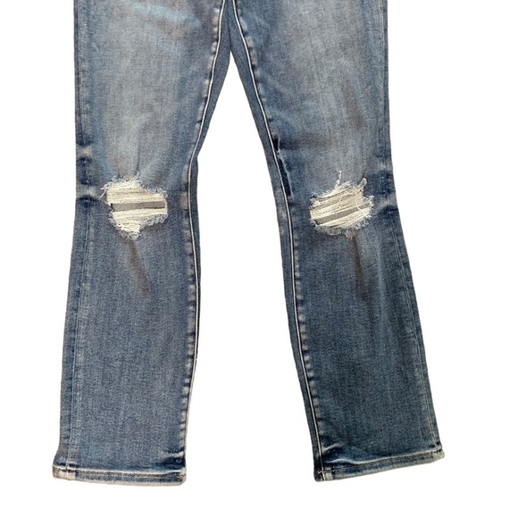 Good American Factory Distressed Jeans Style GLC138OT Medium Wash Size 4/27 - Picture 5 of 11